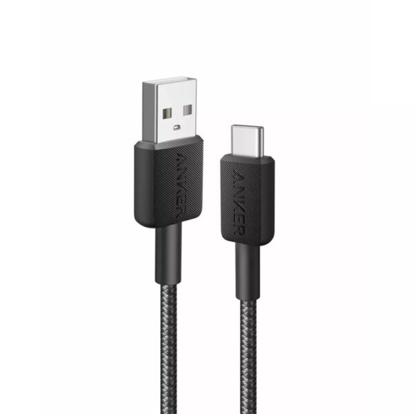 Anker 322 USB-A to USB-C pleteni kabal 0.9m crni