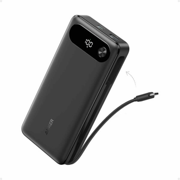 Anker Powerbank 20000 mAh, 87W sa USB-C kablom, black