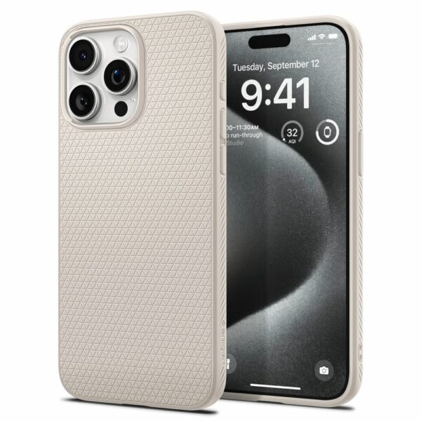 SPIGEN LIQUID AIR maska za IPHONE 15 PRO NATURAL TITANIUM