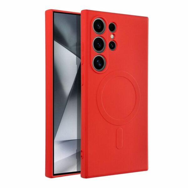 Silicone Mag Cover compatible with MagSafe maska za SAMSUNG S24 ULTRA red