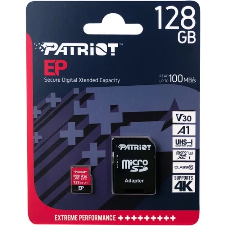 Patriot microSD 128GB;EP V30 A1, C10, U3