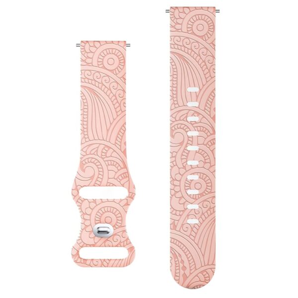 Carven Pattern silikonska narukvica za sat 20mm - Pink