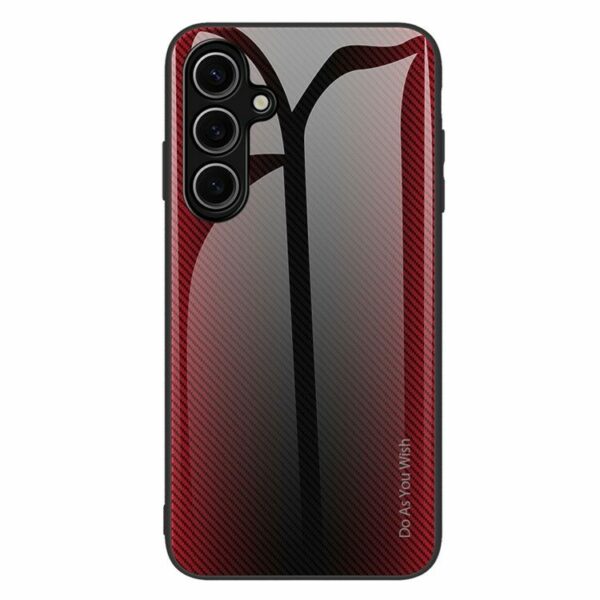 Carbon Fiber Texture maska za Samsung Galaxy S25 - Red