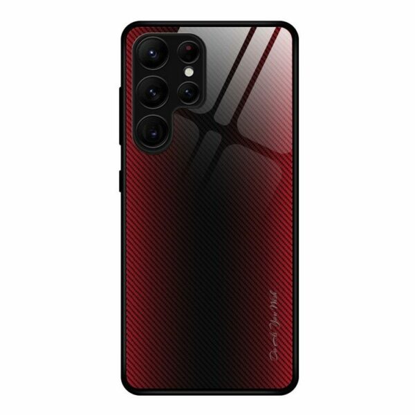 Carbon Fiber Texture maska za Samsung Galaxy S25 Ultra - Red