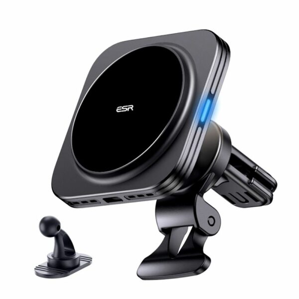 ESR HALOLOCK MAGNETIC MAGSAFE VENT QI2 15W auto punjač/stalak BLACK