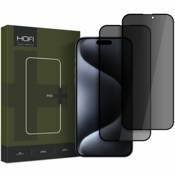 HOFI ANTI SPY PRO+ 2-PACK zaštitno staklo za IPHONE 16 PRO PRIVACY