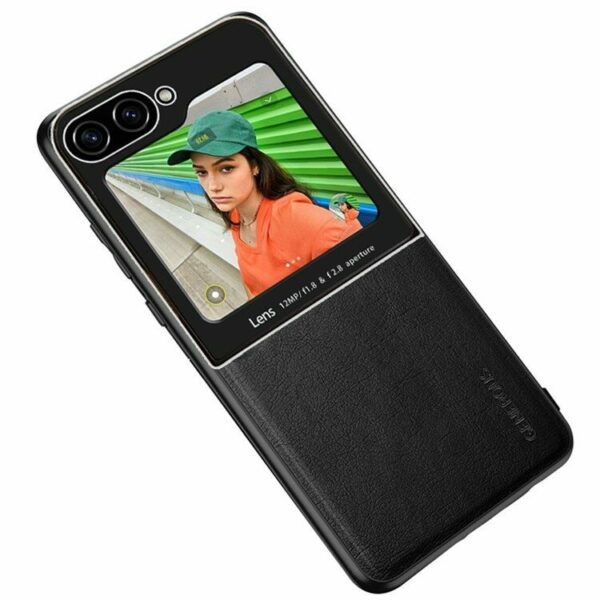 Leather maska za Samsung Galaxy Z Flip6 5G - Black