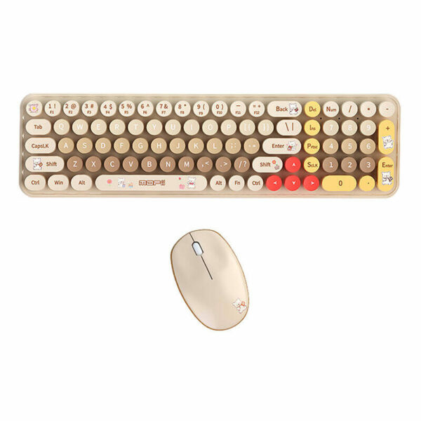 MOFII Wireless Keyboard+Mouse 2.4G Baby Bear-Bež