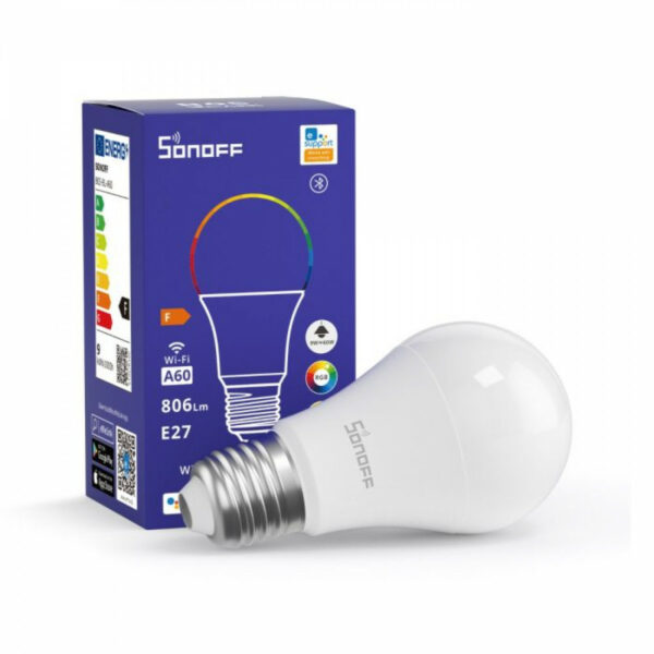 SONOFF Wi-Fi / Bluetooth pametna LED lampa E27 9W RGB