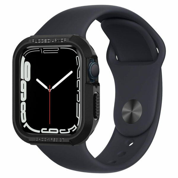 SPIGEN RUGGED ARMOR APPLE WATCH 4/5/6/7/SE (40 / 41 MM) BLACK maska