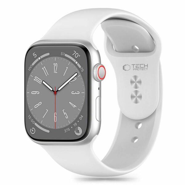 TECH-PROTECT SILICONE narukvica za APPLE WATCH 6 / 7 / 8 / 9 / 10 / SE (40 / 41 / 42 MM) WHITE