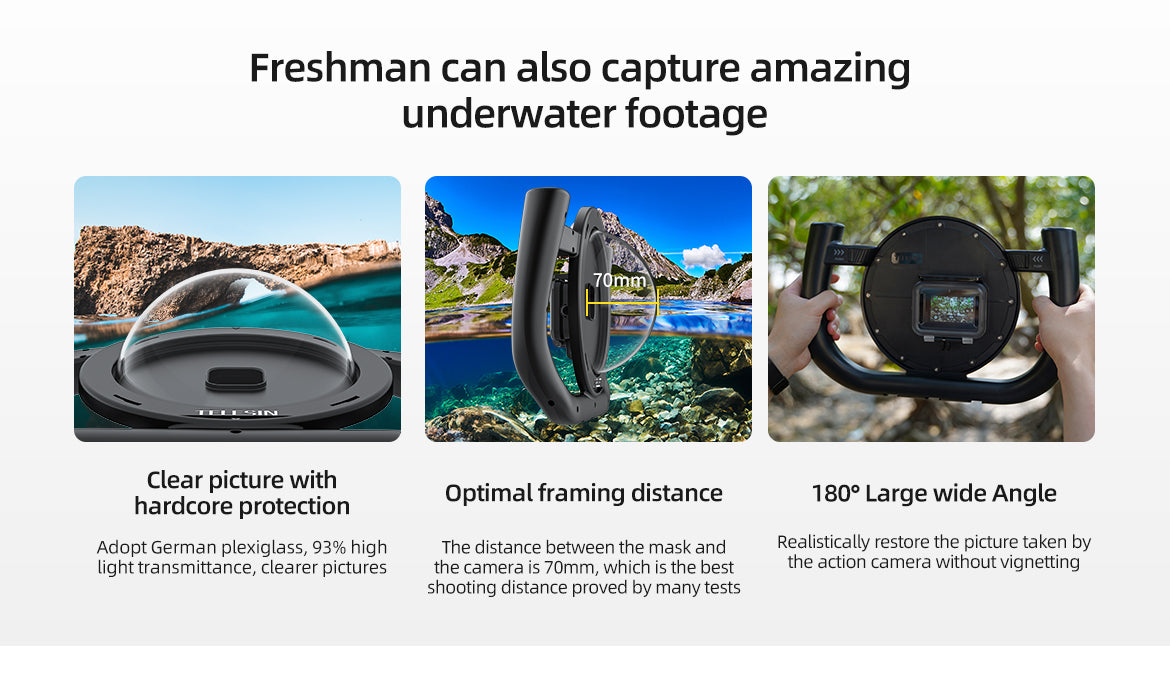 TELESIN Diving Rig Stabilizer Set for Hero Dome Port