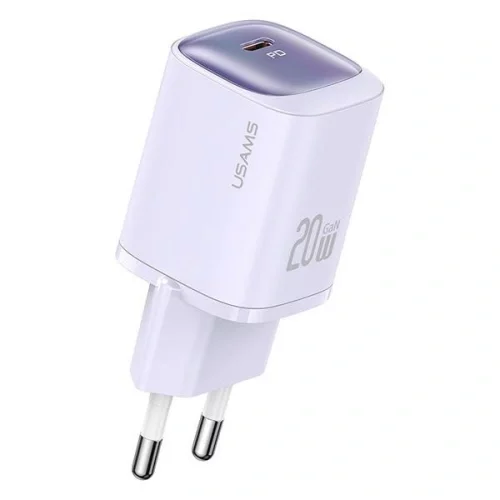 USAMS CC248 20W 1C GaN Fast punjač purple