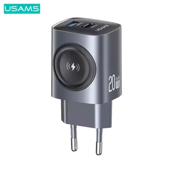 USAMS CC293 T67 20W Multifunctional iWatch punjač A+C Port (EU)