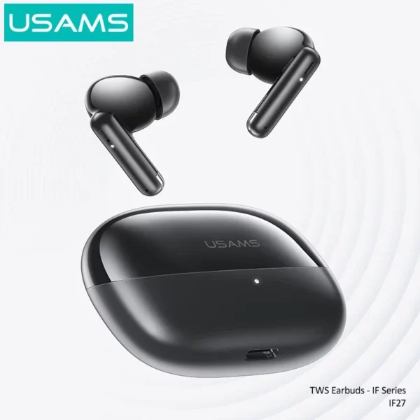 USAMS IF27 Wireless in-ear slušalice BT5.3 black