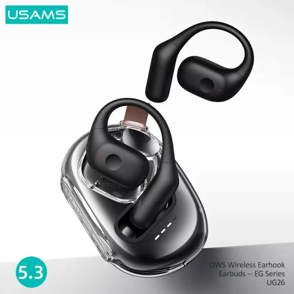 USAMS UG26 OWS Wireless Earhook slušalice EG Series BT5.3 black