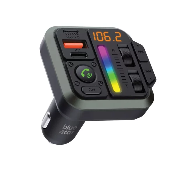 BLUE STAR transmiter FM QC3.0 PD 20W AutoBeat MT04B black
