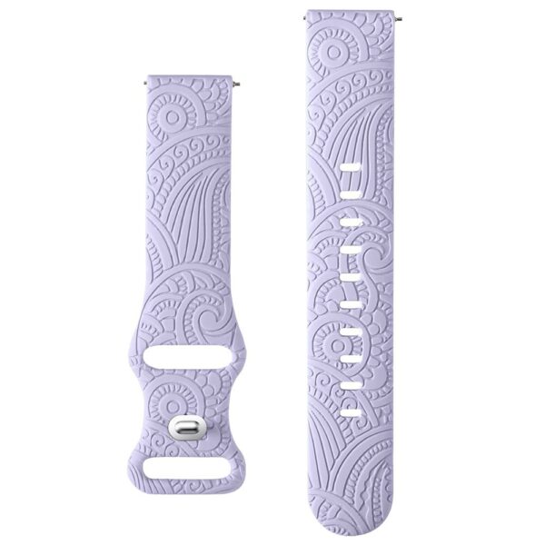 Carven Pattern silikonska narukvica za sat 20mm - Purple