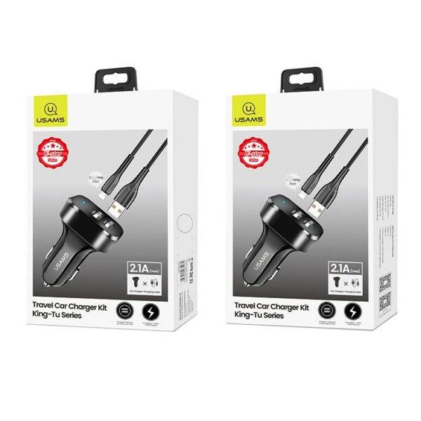 USAMS NT Travel Tu Series Type-C + C13 2.1A Dual USB auto punjač