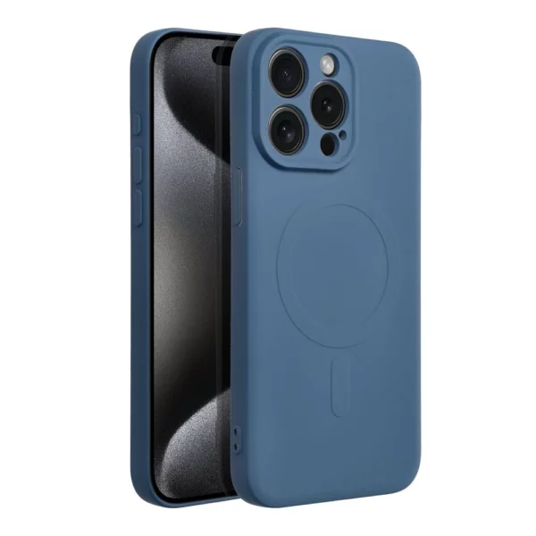 Silicone Mag Cover compatible with MagSafe maska za IPHONE 15 PRO MAX blue