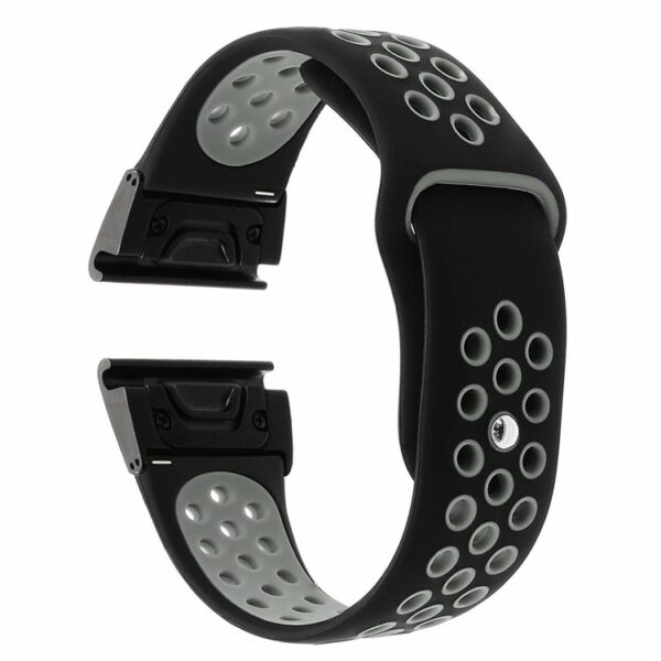 Silikonska narukvica za Garmin Fenix 5/Garmin Forerunner 935 22mm Two-tone - Black / Grey