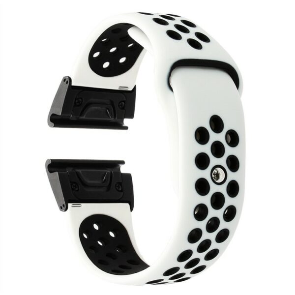 Silikonska narukvica za Garmin Fenix 5/Garmin Forerunner 935 22mm Two-tone - White / Black