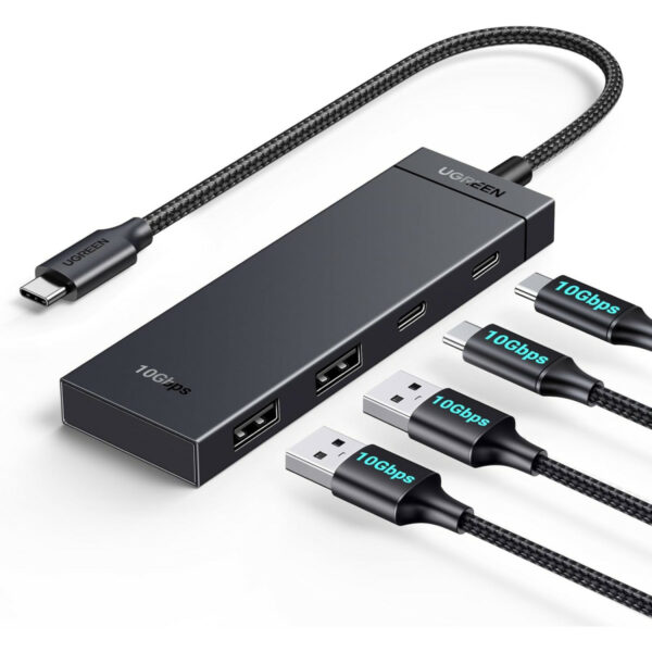 Ugreen USB-C Hub 10Gbps sa 2x USB-C 3.2 i 2x USB 3.2