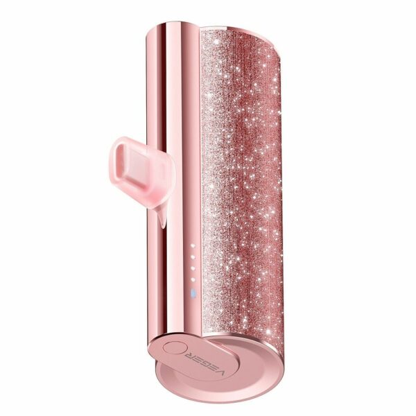 VEGER powerbank 5 000 mAh with built-in connector Lightning PD QC3.0 2,4A 12W PlugOn (W0573P) purple