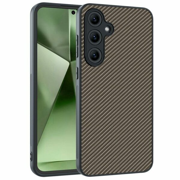 Carbon Fiber Texture maska za Samsung Galaxy S24 - Carbon Fiber / Gold
