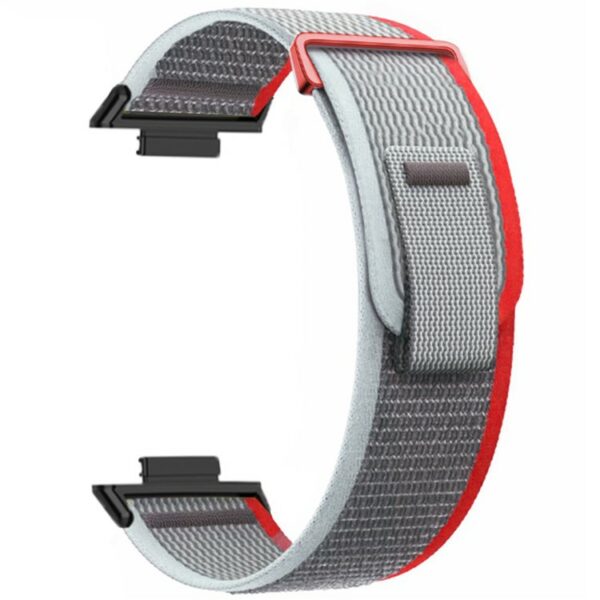 Nylon narukvica za Huawei Watch Fit 3 - Red+Grey