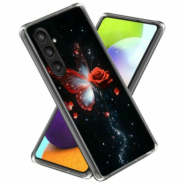 Pattern Printed maska za Samsung Galaxy S25 Butterfly Rose