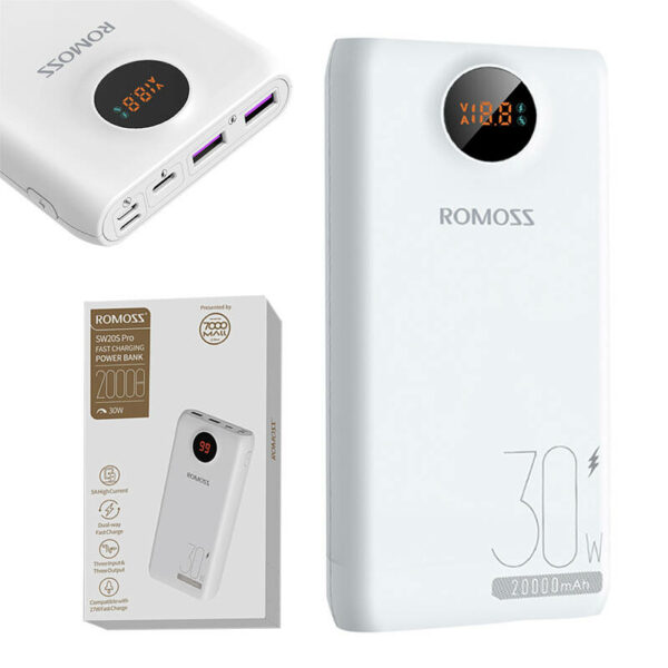 Romoss SW20S Pro 20000mAh Powerbank 30W bijeli
