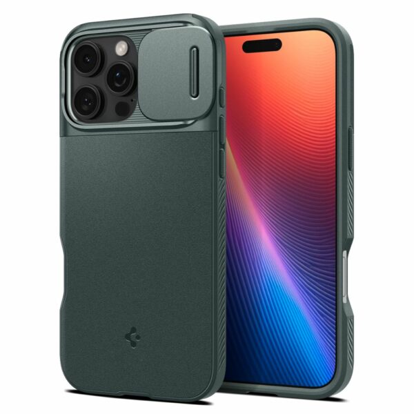 SPIGEN OPTIK ARMOR MAGSAFE maska za IPHONE 16 PRO ABYSS GREEN