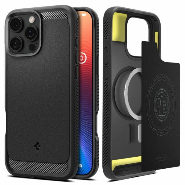 SPIGEN RUGGED ARMOR MAGSAFE maska za IPHONE 16 PRO MATTE BLACK