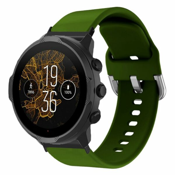 Silikonska narukvica 24mm za sat Suunto Spartan Sport Wrist HR Baro / Suunto 7 - Army Green