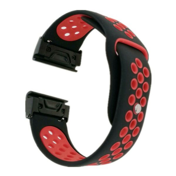 Silikonska narukvica za Garmin Fenix 5/Garmin Forerunner 935 22mm Two-tone - Black / Red